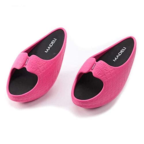 franktea Sportschuhe Frauen Bodybuilding Bein Abnehmen Schütteln Schuhe Plattform Mode Fitness Hausschuhe (Schwarz Rot Pink)