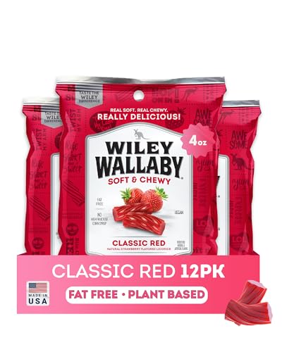 Wiley Wallaby Regaliz Rojo Clásico 4 Onzas Pack 12 miniatura 1