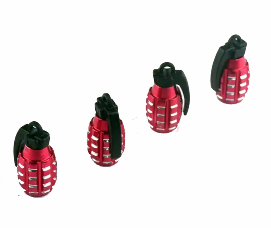 Bom Shape Metal Air Valve Caps for Tyre | Funny Car Accessories for Truck, Motorcycle, SUVs and Bikes