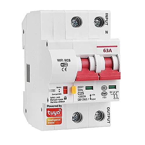 Protium Wifi Main Circuit Breaker (MCB) / Smart Switch overload and short circuit protection for Smart home work with Smart life app (63A) (B07W99DVJK) Amazon Price History, Amazon Price Tracker