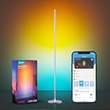 Govee RGBIC lámpara de pie, lámpara de esquina LED funciona con Alexa, lámpara de pie inteligente con sincronización de...