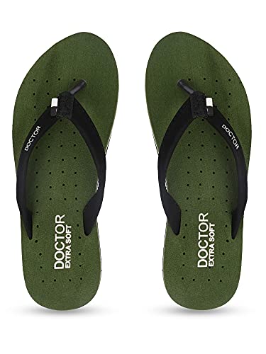 Image of DOCTOR EXTRA SOFT House Slipper for Women's Care Dr Orthopaedic Super Comfort Fitting Flat Cushion Chappal Flip-Flop for Ladies & Girl's