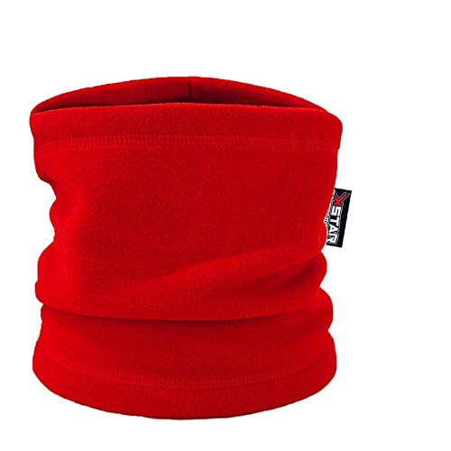 K Star Polar Fleece Thermo Radfahren Winter Schlauchschal Halswärmer Sport (rot)