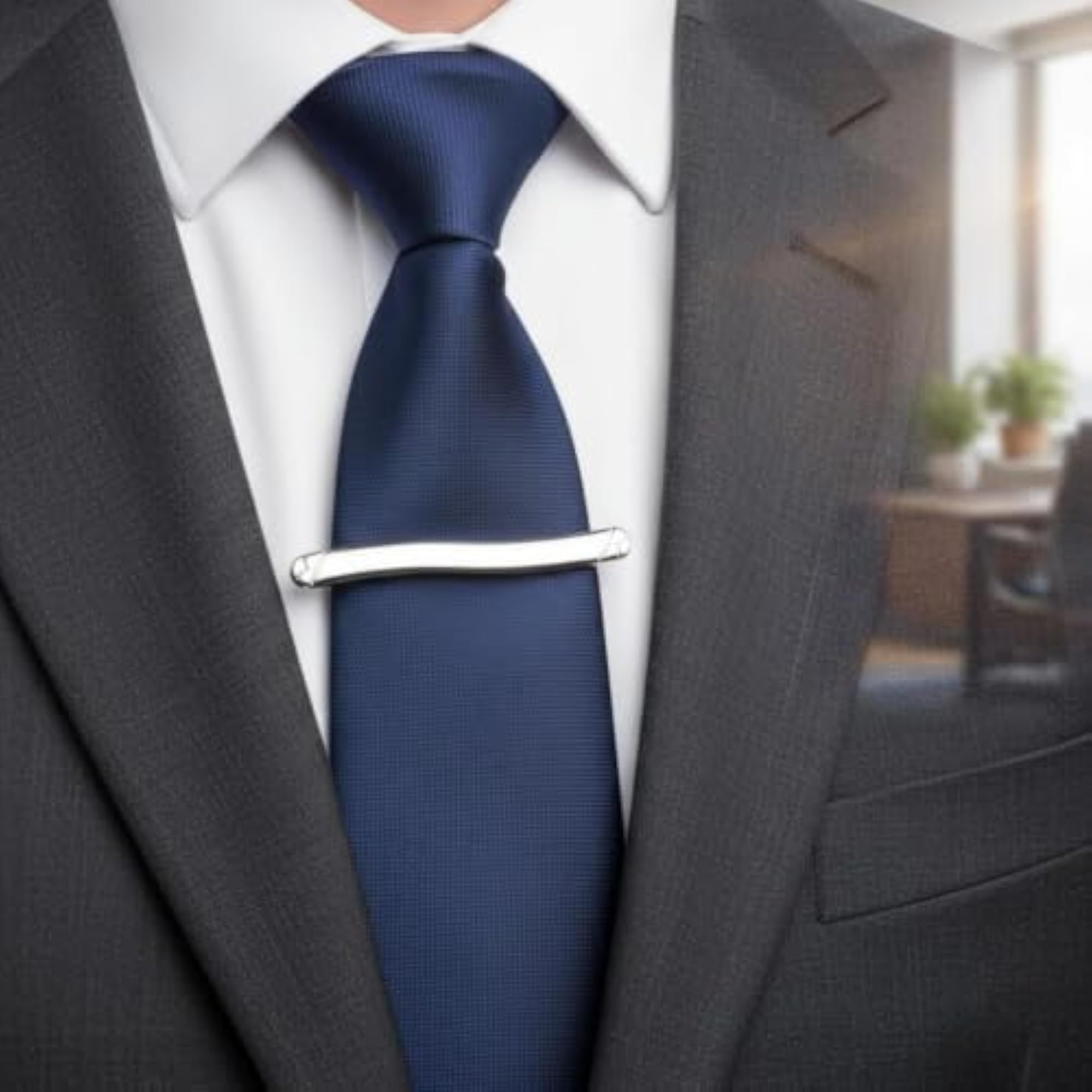 Polished Finish Business Tie Clip, Secure Hold