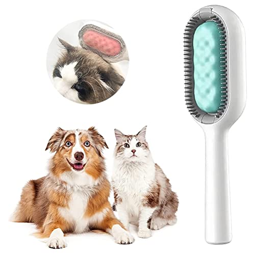 Lispeed Cepillo para perros 4 en 1 para mascotas, cepillo para gatos, removedor de pelo, cepillo para mascotas, pelo largo y corto, pelo limpio para mascotas con un botón, limpieza