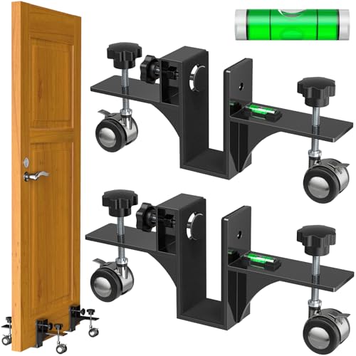 YLYEEU Upgraded Door Installation Kit with Bubble Level, 2-Piece Heavy-Duty Door Dolly for 800lbs...