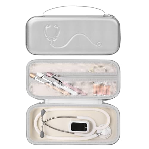 Image of Stethoscope Case for 3M Littmann Classic III & Lightweight II S.E, Silver