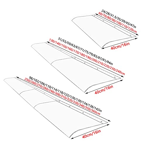 Toldo para puerta delantera impermeable con lámina de policarbonato resistente 4