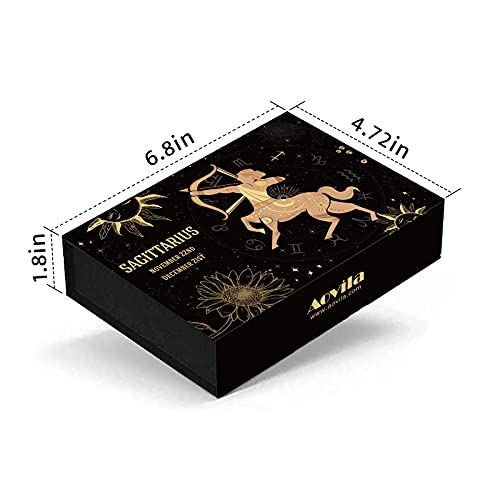 Image of Sagittarius Crystals Gift Set, Zodiac Signs Healing Crystals Birthstones with Horoscope Box Set Sagittarius Astrology Crystals Healing Stones Gifts