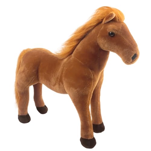 Clvsyh Pferd Kuscheltier, Pferd Plüschspielzeug, Plüschtier für Kinder, 26cm