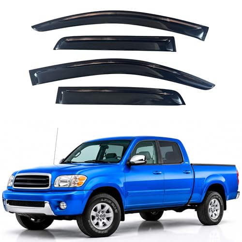 Image of IG Window Visors Fit for 2004-2006 Toyota Tundra Double Cab, Out-Channel Rain Guards Vent Wind Deflectors 4PC, Truck Accessories for 04-06 Tundra Crew Cab (Full-Size Cabs)
