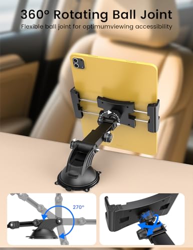 Support tablette voiture télescopique orientable 360 pour pare-brise - 3