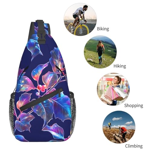 Bolso Cruzado Art Colorful Leaf para Mujer y Hombre miniatura 6