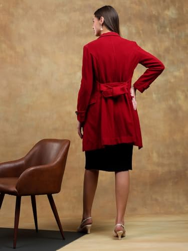 Image of KOTTY Womens Cotton Blend Standard Length Elegant Style Coat - Classic Style with Modern Detailing