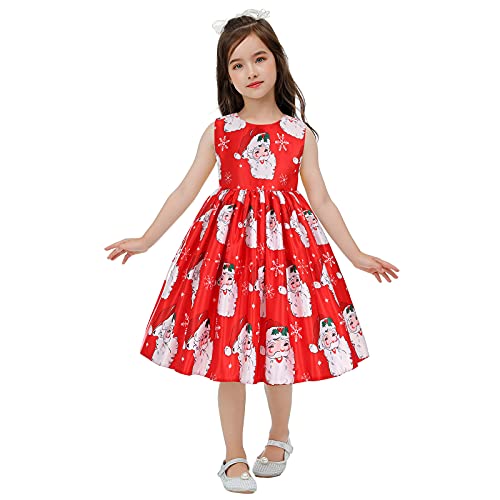Vestido de baile para niños, vestido de Navidad, fiesta infantil, disfraz de Navidad, vestido de concurso y falda, blanco, 2-3 años