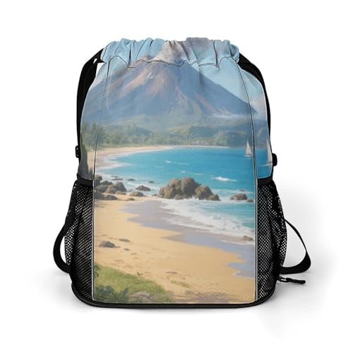 Bolsa de gimnasio unisex ligera e impermeable con diseño de Bali
