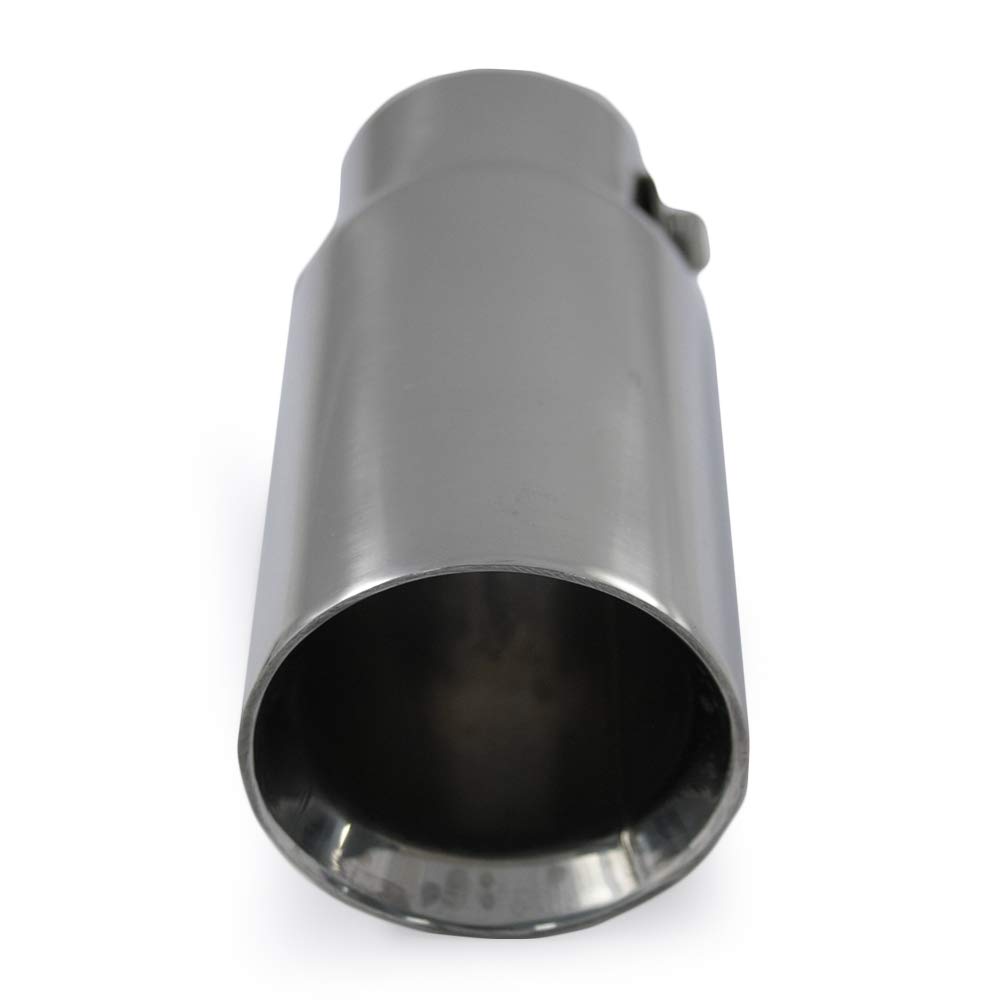 Terminale Di Scarico Universale In Acciaio Inossidabile Cromato 6422 - Punta Tubo Silenziatore Sportivo Auto - 2