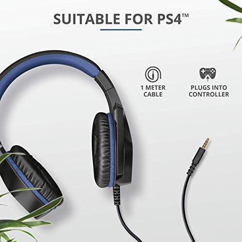 Trust-Gaming-Cascos-PS4-PS5-GXT-404B-Rana-Auriculares-Gamer-con-Microfono-Plegable-y-Corto-y-Diadema-Ajustable-Cable-de-2-m-para-Playstation-4-5-Azul
