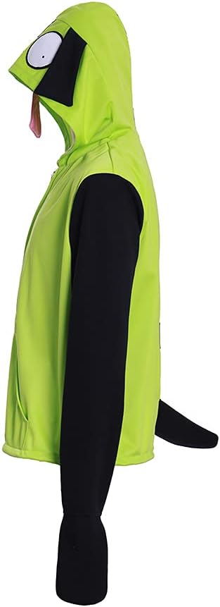 MelangCos Men's Gir Invader Cosplay ZIM Hoodie Zip Up Sweatshirt Hooded Sweater Jacket for Halloween Christmas - Image 3