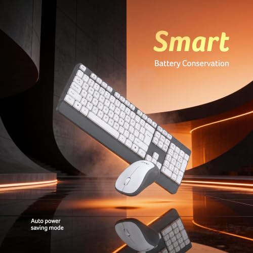 Image of Acer OfficeLite KM300 Wireless Keyboard & Mouse Combo | 2.4GHz USB Nano Receiver | 104-Key Full-Size Keyboard with Multimedia Keys | Silent Optical Mouse | Plug & Play | Windows, macOS & Linux - White
