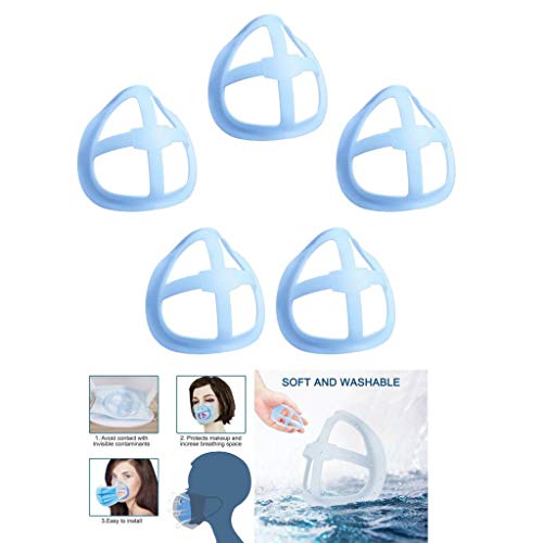 gazechimp Suporte De Proteção Para Batom 5/10 Reutilizável 3D Para Máscara Facial Respirável - Azul