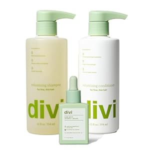 Divi Shampoo and Conditioner Set for Women and Men – Hair Care Duo for All Hair Types, Adds Volume, Lift, and Bounce, Strengthens and Nourishes Hair – Full Size, 2 x 12 Fl Oz