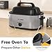 Roaster Oven 28 Quart, Electric Roaster Pan with Visible & Self-Basting Lid, Large Stainless Steel Electric Turkey Roaster Oven Defrost Warm Function, Removable Pan Rack, Fits Turkeys Up to 30LB