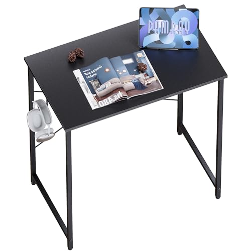Image of Pamray 23 Inch Computer Desk for Small Spaces, Home Office Work Desk with Headphone Hook, Small Office Desk Study Writing Table