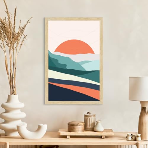 Image of ArtX Paper Bohemian Sun Rise Wall Painting For Living Room, Drawing Room, Boho Framed Painting for Wall Decoration, Wall Decor For Bedroom, 12.0 x 18.0 inches, Set Of 3