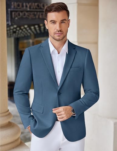 Blazer décontracté en tricot pour homme veste légère ajustée chic