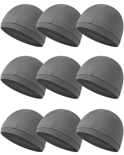 Image of 9 Pcs Cooling Skull Cap Camo Liner Sweat Wicking Lightweight Cycling Cap Running Hat for Men Women
