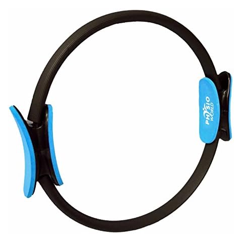 PhysioWorld Pilates Ring | 15 inch Double Handle Magic Circle for Fitness | Thigh Toner Cover