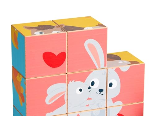 Image of Hape Farm Wooden Blocks Puzzle