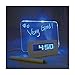 BXT LED Réveil Analogique Réveil Digital Tableau Clock Message Lumineux Fluorescent avec HUB 4 Ports USB Calendrier Température Horloge LED Veilleuse Alarme Clock Écran LED Affichage Unmérique- Bleu