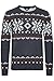 Produktbild !Solid SDNorwig Herren Weihnachtspullover Norweger-Pullover Winter Strickpullover Grobstrick Pullover mit Stretch Rundhals-Ausschnitt Regular fit, Größe:L, Farbe:Insignia Blue Melange (8991)