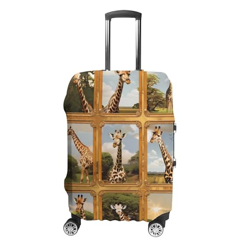 Animal Giraffe Travel Luggage Cover Suitcase Protector Anti-scratch Suitcase Cover Washable Baggage Covers S