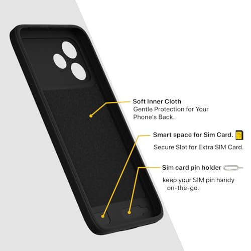 Image of Pikkme Back Cover for Oppo F33 Pro 5G Soft Matte Silicone Mag-Safe Design (Mag-Safe Not Support) Camera Protection | Slim Fit Bumper Cover (Black)