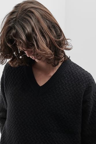 Pull torsadé col V décontracté et élégant pour vos sorties et week-ends - 5