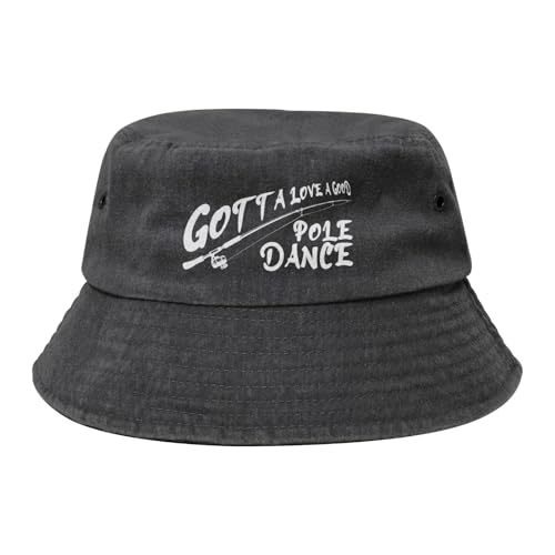Qauirfe Gotta Love A Good Pole Dance Fashion Cowboy Denim Fisherman Hat Outdoor Fishing Cap Sun