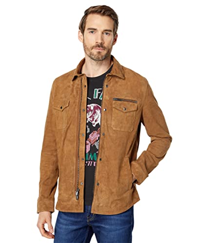 Image of John Varvatos Men's Shilo Light Suede Shirt Jacket