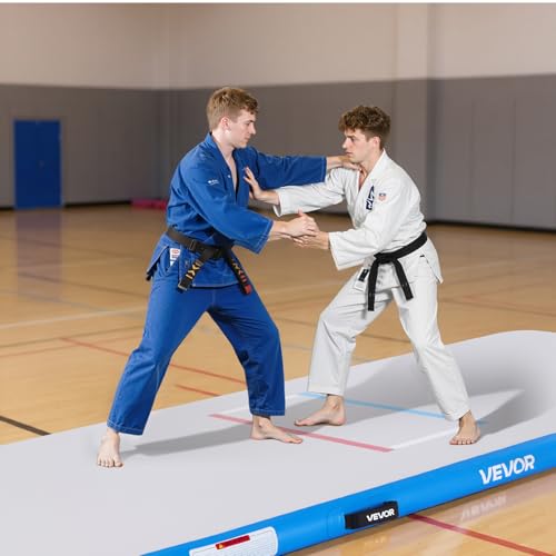 VEVOR 10x5 ft Wrestling Mat Inflatable, Martial Arts Thick Mat for Outdoor Indoor Home Gym Exercise, PVC Foldable Training Mats with 600W Air Pump, for Gymnastics Tatami Jiu Jitsu BJJ MMA Judo, Gray by VEVOR - Image 2