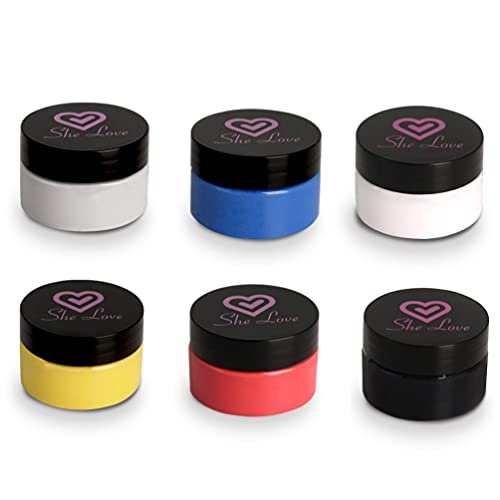 She Love Chalk Paste for Silk Screen Stencils, 6 Bottles Screen Printing Stencil Paste Set, Chalk Paint for Painting on Wood Chalk Art Paste