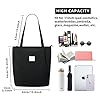 KALIDI Wasserdicht Cord Tasche mit Reißverschluss,Tote Bag Damen Groß Shopper Tasche Handtasche Kapazität Umhängetasche für Arbeit Büro Reisen Einkaufen Schule und Alltag,Schwarz #1