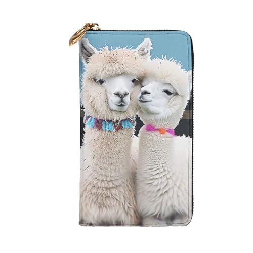 Cute Alpacas Printed Long Wallet for Women Men Cute PU Leather Wallet with Coin Purse and Credit Card Holder2