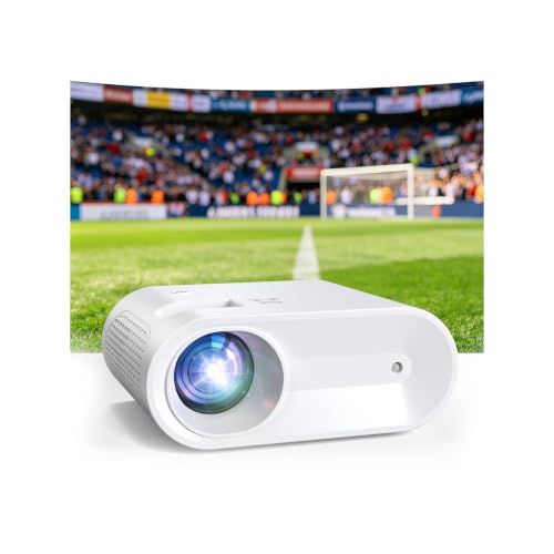 Mini Projector YOWHICK 2026 Upgraded Full HD 1080P Support Video Projector Portable Movie Projector for Home Theater Compatible with iOS/Android/Windows/TV Stick/Box/USB/HDMI