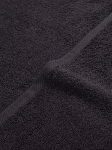 Set de 6 toallas negras de algodón para baño, bidet y manos 7