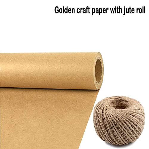Image of MALANI STORES Kraft Paper Roll - Brown Paper Packing Roll Perfect for Crafts,Art,Small Gift Wrapping,Packing,Postal,Shipping,Dunnage & Parcel 28 inch (20 Meter)