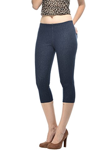 Image of Frenchtrendz Women's Cotton Modal Spandex Stretchable Slim Fit Jegging Capris