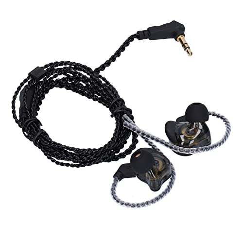 Tbest Auriculares con Cable Super Bass Boost, Auriculares Estéreo de Alta Resolución con Diafragma Pet de 10 Mm con Cable de Cobre Libre de Oxígeno 4N, Ergonómicos con Reducción de Ruido para Música