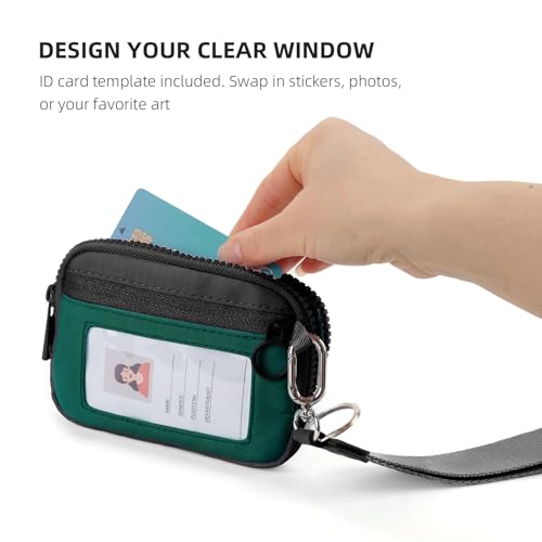 Image of The Iris Wallet Zipper Mini Coin Purse Keychain ID Holder Wallet